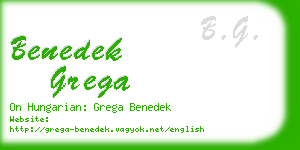 benedek grega business card